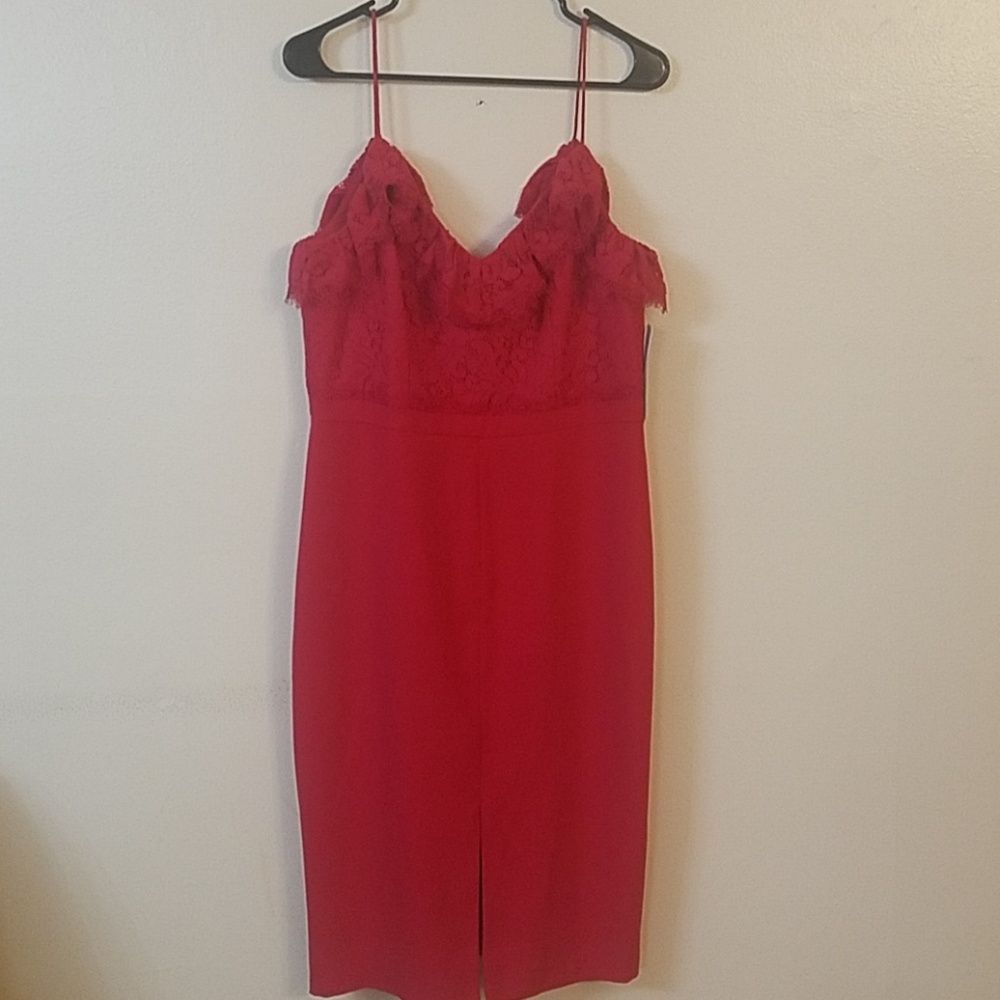 NWT Crepe and Lace Gown